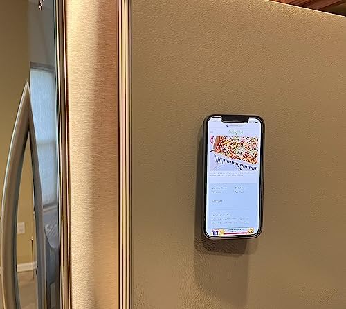 Fridge Magnetic Phone Holder, Compatible with MagSafe, Attaches Magnetically to Refrigerator Door or Side. – Enhanced Compatibility and Speed