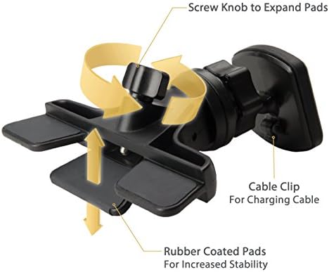 Scosche MAG12 V-XCES0 Universal Magnetic Car Phone Holder with USB Charger – Effortless Hands-Free Mounting for i Phone, i Pad, and All Smartphones – Durable Cigarette Lighter Design for Safe Navigation and Charging on the Go