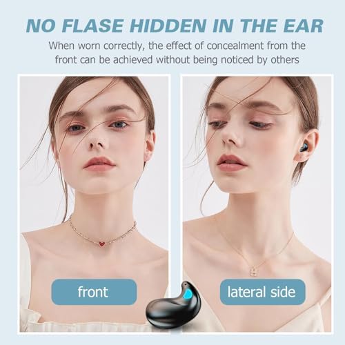 Ultra-Discreet Invisible Sleep Wireless Earbuds – IPX5 Waterproof Mini Earphones for Side Sleepers – Tiny Comfortable Wireless Headphones for Ultimate Sleep Experience – Enhanced Compatibility with Long Battery Life for Peaceful Nights
