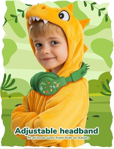 i Clever Kids Headphones: Safe 85 d B Volume-Limited Over-Ear Stereo Sound for Children – Foldable, Lightweight, and Compatible with i Pads and Computers for Easy Travel and Learning