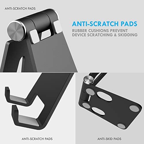 Aduro U-Rise XL Foldable Aluminum Tablet & Phone Stand – Versatile Adjustable Holder for i Phone, i Pad Pro, Nexus, and E-Readers (4-12″) – Premium Stability, Ergonomic Design, and Portable Convenience for Home & Office Use