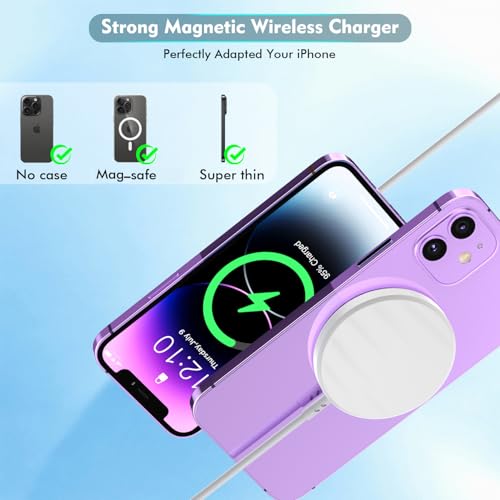 Ultimate 10 FT Magnetic Wireless Charger for i Phone | Fast 15 W Mag Safe Charging Pad | 2-Pack with Advanced Overcharge Protection | Compatible with i Phone 16/15/14 Series & Air Pods | Travel-Friendly Design for On-the-Go Power Solutions