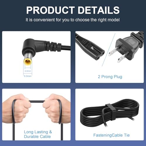 Versatile High-Performance AC Adapter Charger for HP 2011, 2211, 2311 X Series, Insignia TVs, and Ben Q AOC LCD Monitors – Fast Charging Power Supply Solution with Enhanced Compatibility and Safety Features