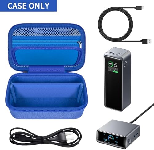 Premium Storage Case for Anker Prime Power Bank 27,650 m Ah – Compact, Shockproof Travel Holder for 250 W Charging Station, USB C Cables & Accessories – Enhanced Protection with Removable Partition & Zippered Mesh Pockets – Ideal for Outdoor Adventures & Everyday Use – Perfect Gift for Tech Enthusiasts