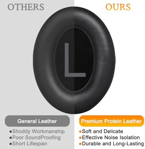 Transform Your Bose Quiet Comfort 45 & SE Headphones with Luxurious SOULWIT Replacement Earpads in Burgundy – Premium Soft Protein Leather Cushions for Unmatched Comfort and Superior Sound Isolation, Perfect for Long Listening Sessions and Easy Installation