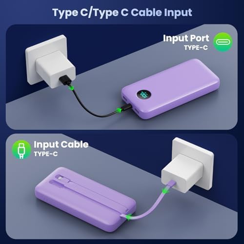 High-Capacity 40,800 m Ah Portable Charger with Built-in Cables and LCD Display – 25 W PD & QC 4.0 Fast Charging Power Bank for i Phone 16/15/14 and Android Devices (Green) – Ultimate On-the-Go Charging Solution with Enhanced Compatibility and Durability
