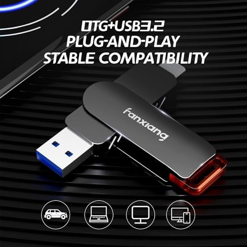 Lightning-Fast 512 GB External SSD Flash Drive – Dual USB-C & USB-A Connectivity for i Phone 15/16, Android, PS4, Windows, and Mac – High-Speed Data Transfer Up to 560 MB/s for Effortless File Management and Ultimate Portability