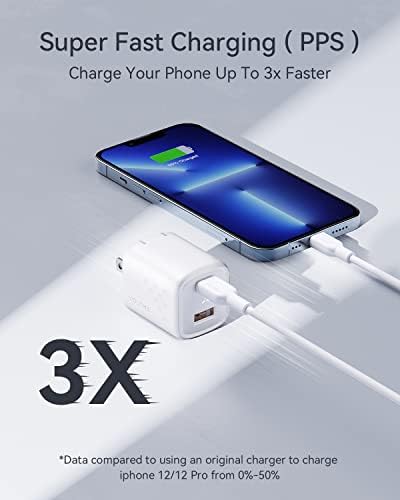 VOLTME 30 W USB C Dual-Port Fast Charger Block – Compact Foldable Wall Adapter for i Phone 14/13/12/11 Pro Max, Samsung, i Pad Pro, Pixel, Mac Book Air – Ultimate Travel Charger with Enhanced Compatibility and Speed