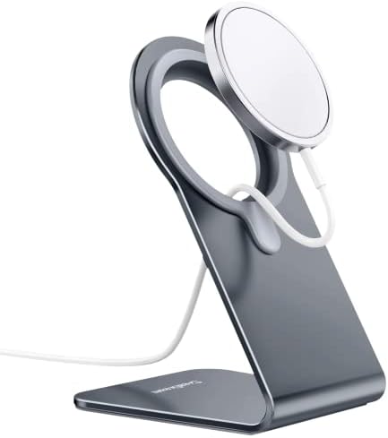 Stand for MagSafe Charger, CreaDream Aluminum Stand Holder for iPhone 16 15 14 13 12 Series, Magsafe Accessories Compatible with iPhone 16 15 14 13 12 Plus, Pro, Pro Max [MagSafe Charger Not Included] – Enhanced Compatibility and Speed