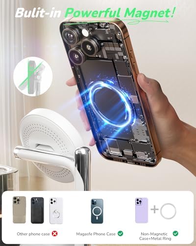 Ultimate 5-in-1 Wireless Charging Station with Alarm Clock and Night Light – Sleek Mag-Safe Dock for i Phone 16/15/14/13/12, Apple Watch & Air Pods – Fast Charging & Space-Saving Design for Nightstand Organization