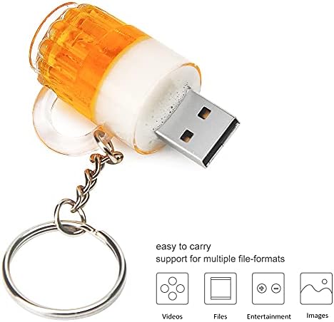64 GB Cute Beer Mug USB Flash Drive – Fun and Functional Memory Stick for Easy Data Storage – Portable USB 2.0 Drive Compatible with Windows & Mac – Perfect for Students and Professionals