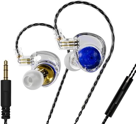 Unleash Superior Sound with ND Planet IEM Earphones – High-Fidelity Gaming and Music Earbuds Featuring 12 mm Dual Magnetic Drivers, Customizable Detachable 2-Pin Cable, and Advanced Noise Isolation for Audiophiles, DJs, and Musicians – Ultimate Comfort and Cross-Device Compatibility for Immersive Listening Experiences