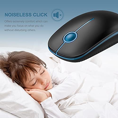 Sleek Vssoplor Wireless Mouse – Ultra-Slim Silent Optical Companion for Laptops & PCs | 2.4 GHz Nano Receiver, Perfect for Quiet Workspaces & Travel | Enhanced Compatibility for Windows, Mac & Linux