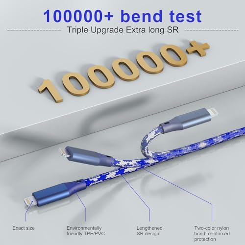 Ultra-Long 26 FT Lightning Charger Cable for i Phone – Apple MFi Certified, Fast 2.4 A Charging, Durable Nylon Braided Design for i Pad/i Pod – Ultimate Flexibility and Performance for Home or Travel Use