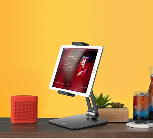 KABCON Adjustable Multi-Angle Aluminum Tablet Stand – Premium Dock for 4”-14” Devices Including i Pad, Samsung Galaxy, and Kindle Fire – Experience Ultimate Comfort with Hands-Free Viewing and Enhanced Productivity