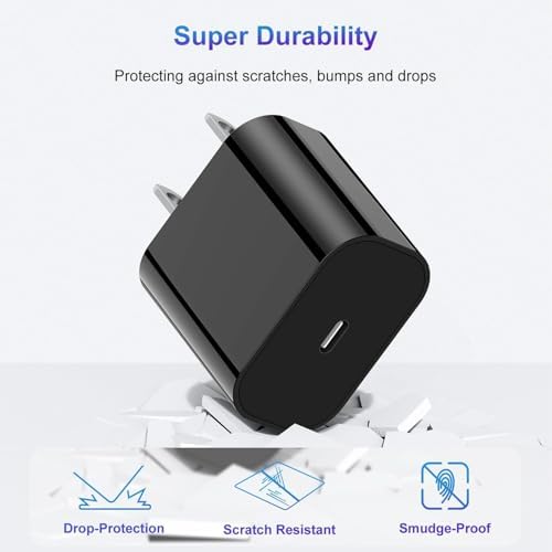 Revolutionary 2-in-1 USB C Charger for Apple Watch & i Phone – 6 FT Magnetic Fast Charging Cable with USB-C Wall Adapter – Compatible with Apple Watch Series 8/7/6/SE/5/4 & i Phone 14/13/12 – Ultimate Convenience & Enhanced Durability for On-the-Go Charging Solutions