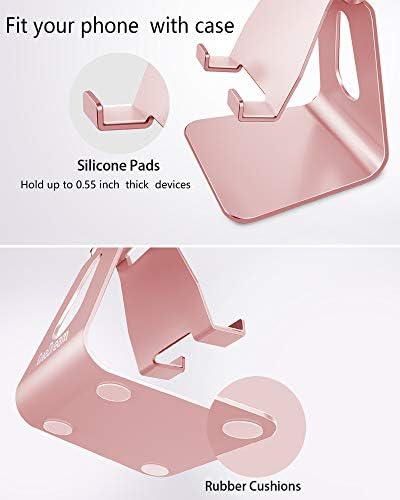 CreaDream Adjustable Cell Phone Stand, Phone Stand, Cradle, Dock, Holder, Aluminum Desktop Stand Compatible with Phone 13 12 Pro Max Charging, Accessories Desk, All Mobile Phones, Sierra Blue – Enhanced Compatibility and Speed