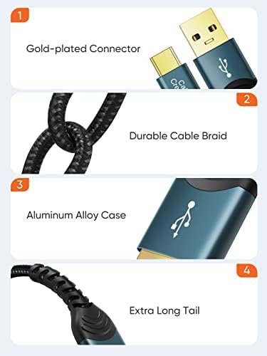 Compact USB C Cable Duo – 0.5 FT Braided Fast Charging Cables for Seamless Data Transfer | 3 A Power & 480 Mbps Speed | Ultimate Compatibility for Mac Book Air, Galaxy S22 Ultra, Stylus Pen, and More | Durable Design | Ideal for On-the-Go Connectivity