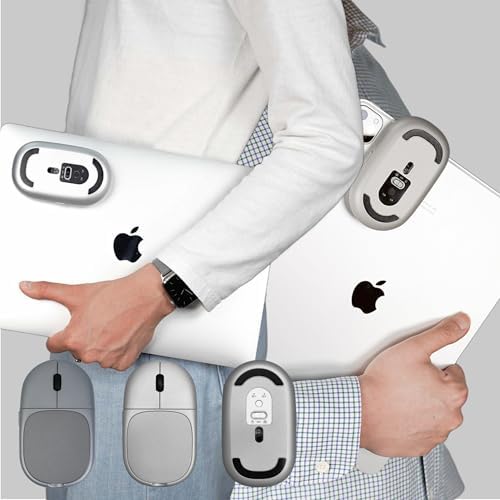 Sleek Pink Magnito Magnetic Wireless Bluetooth Mouse: The Ultimate Travel Companion for Mac, i Pad, Windows & More – Silent Clicks, Compact Design, Effortless Portability & Enhanced Device Compatibility