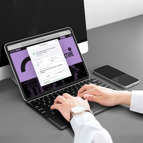 FINTIE Ultra-Slim 4 mm Wireless Bluetooth Keyboard with Multi-Touch Touchpad – Perfect Companion for i Pad, i Phone, Samsung Galaxy, Microsoft Surface & More – Portable, Rechargeable & Versatile Computer Accessory for Effortless Typing and Navigation