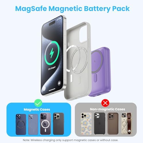 Revolutionary 4-in-1 Magnetic Portable Charger 10800 m Ah – Rapid USB-C Power Bank with LCD Display, Fast Charging for i Phone 16/15/14/13/12 & Apple Watch – Sleek White Design for Ultimate Compatibility and On-the-Go Convenience
