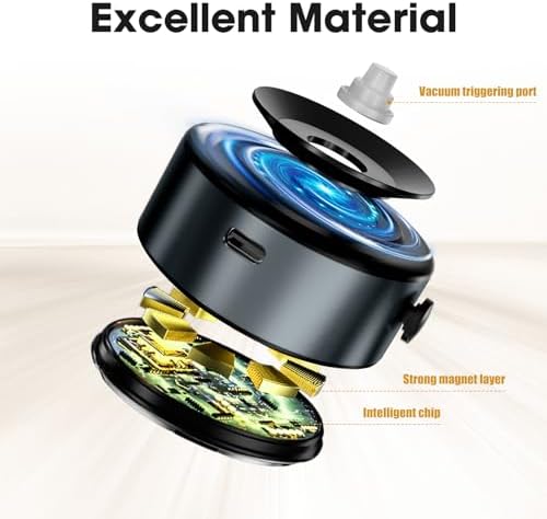 Revolutionary Magnetic Phone Holder for All Smartphones – Ultimate Hands-Free Solution with Vacuum Suction Technology for Car and Gym – Exceptional Stability and Seamless Multitasking Anywhere