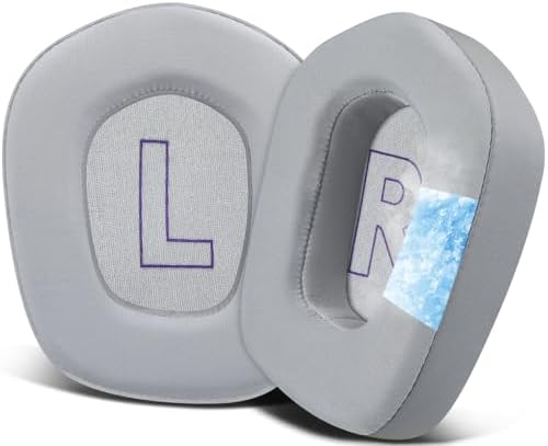 SOULWIT Cooling Gel Earpads for Logitech G733, G535, G335 – Advanced Comfort & Noise Isolation Cushions for Immersive Gaming – Durable Grey Replacement Ear Pads for Enhanced Audio Performance and Extended Playtime