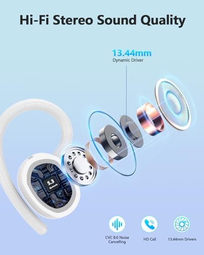 Transform Your Audio Experience with Cutting-Edge Bluetooth 5.4 Wireless Earbuds – Hi-Fi Stereo Sound with Advanced ENC Noise Cancellation – IP7 Waterproof for Ultimate Durability – 68-Hour Battery Life with Dual LED Display for Real-Time Monitoring – Perfect for Active Lifestyles and Everyday Connectivity
