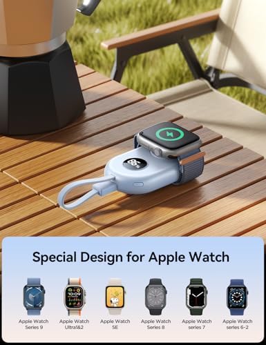 JOYROOM 2500 m Ah Magnetic Power Bank for Apple Watch – Ultra-Compact Travel Charger with Fast Charging for Series 9/8/7/6/SE/5/4/3/2/Nike/Ultra/Ultra 2 – Perfect On-the-Go Solution for Active Users and Adventurers