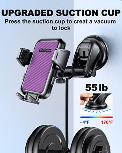 Versatile 3-in-1 Car Phone Holder: Ultra-Stable Suction Mount for Windshield, Dashboard, and Desk – Hands-Free Smartphone Stand Compatible with i Phone & Samsung – Optimal Viewing & Safe Navigation Accessory for Drivers