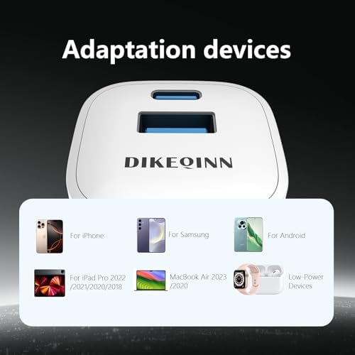 45 W Ga N Dual-Port USB-C & USB-A Wall Charger – Ultra-Fast Power Delivery for i Phone 16/15 & Galaxy S24/S23 Ultra – Compact, Lightweight Travel Charger with Programmable Power Supply for Efficient Multi-Device Charging – Perfect for Home, Office, and On-the-Go Use