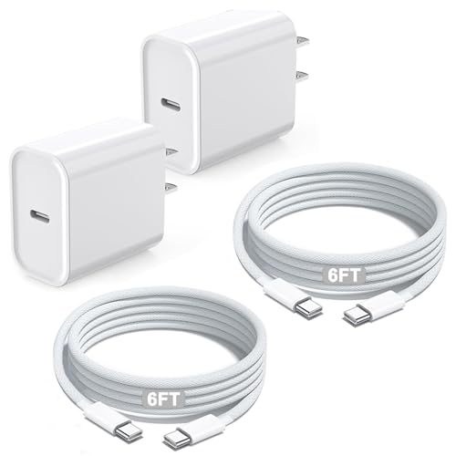 Ultimate Dual-Pack Fast Charger for i Phone 16/15 & i Pad – 6 FT Durable USB-C Woven Cables with Tangle-Free Design for i Pad Pro, Air, Mini & More – Unmatched Charging Speed & Enhanced Compatibility for Home or Travel Use