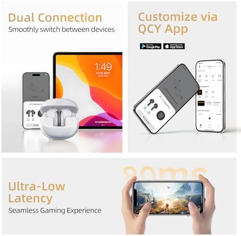 Experience the QCY Melo Buds Pro Advanced Wireless Earbuds – Cutting-Edge Active Noise Cancellation with 99% Sound Isolation, Bluetooth 5.3 for Effortless Connectivity, High-Resolution LDAC Audio for Audiophile Standards, Extended 34-Hour Battery Life, Ergonomically Designed for Maximum Comfort, and Custom EQ App for Tailored Sound Quality. Perfect for Active Lifestyles, Commutes, or Relaxation, these earbuds redefine your music experience with remarkable clarity and minimal interruptions. Enjoy seamless pairing, exceptional durability, and a lightweight design that fits perfectly in your pocket. Whether you’re a dedicated audiophile or someone who appreciates quality sound, elevate your listening journey with QCY Melo Buds Pro – Your Ultimate Companion for High-Fidelity Audio on the Move.