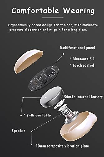 Ultra-Discreet Mini Wireless Bluetooth Earbuds – Sleek Nude Finish for Comfort and Seamless Connectivity – Ideal for Work, Relaxation, and Music Enthusiasts