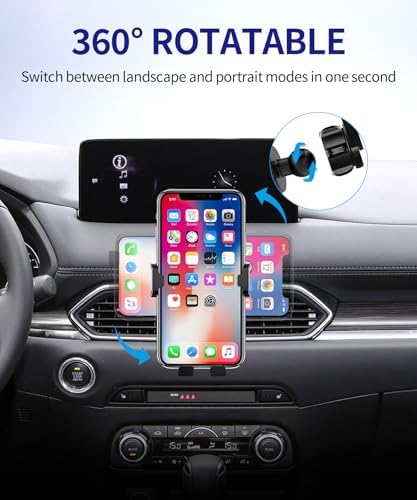 Mazda CX-5 2017-2025 Premium 360° Rotating Phone Holder – Ultimate Mobile Navigation Mount for Safe Driving and Stylish Interior – Effortless Installation with Superior Durability and Perfect Fit Accessory