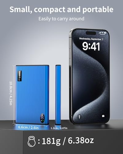 Ultra-Slim 10000 m Ah Mag Safe Power Bank – 20 W USB-C Fast Charger & 15 W Wireless Charging for i Phone 16/15/14/13/12 Series – Lightweight Magnetic Battery Pack Ideal for Travel, Business, and Outdoor Adventures – Advanced Safety Features & Universal Compatibility with i Pad and Samsung Devices – Perfect for On-the-Go Charging Solutions