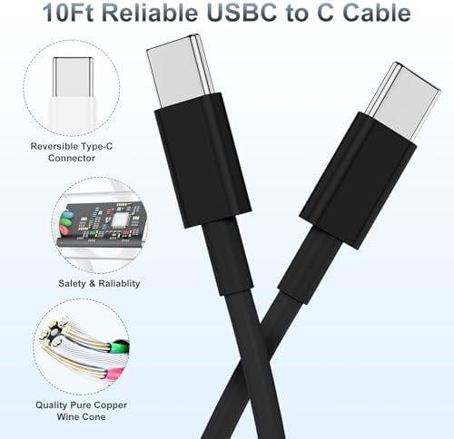 High-Efficiency 20 W USB-C Fast Charger for i Phone 16 & i Pad Pro – Versatile 6 ft & 10 ft Type C Charging Cables with Robust Wall Adapter for Quick Power Boosts – Perfect for i Phone 16 Pro Max, 15 Plus, and All i Pad Models – Maximize Your Charging Flexibility and Efficiency
