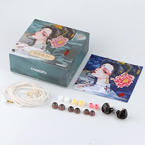 Linsoul TANGZU Wan’er S.G Audiophile In-Ear Earphones – 10 mm Dynamic Driver with PET Diaphragm for Superior Sound Quality, Ergonomic Design for Ultimate Comfort, Detachable 2-Pin OFC Braided Cable, Built-in Mic for Convenient Calls – Stylish Green Finish Perfect for Musicians and DJs