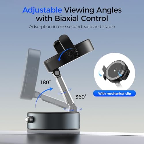 Car Phone Holder for Magsafe,Ultra Magnetic and Strong Suction 360° Adjustable Car Phone Mount,Portable Magnetic Cell Phone Holders for Your Car for iPhone16/15/14/13/12 Series – Enhanced Compatibility and Speed