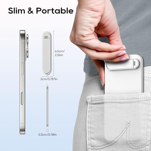 Dual-Angle Adjustable Phone Kickstand – 2 Pack Folding Stand for i Phone & Samsung – Portable, Versatile Hands-Free Holder for Optimal Viewing – Durable Black Design for All Smartphones – Perfect for Video Calls, Streaming & Reading