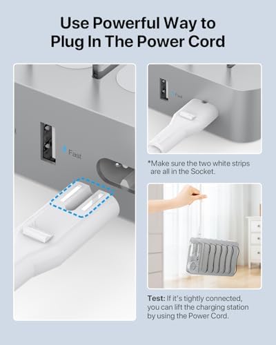 Soo Pii 60 W 6-Port USB-C Charging Station with 20 W Fast Charge – Multi-Device Power Hub for i Phone 14/13/12, Includes 6 Short Cables & 2-in-1 Holder for Organized Charging – Perfect for Home, Office & Travel
