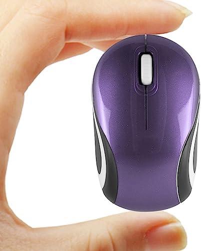 Charming Wireless Mini Mouse – Adorable Portable USB Optical Mouse for Laptops and Kids – Compact 1000 DPI Cordless Design in Fun Purple – Ideal Travel Companion and Perfect Gift for Young Tech Enthusiasts