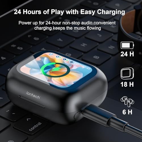 Advanced Bluetooth 5.4 Noise Cancelling Earbuds with Touch Control – Immerse Yourself in Crystal-Clear Sound and Deep Bass with Adjustable EQ and Environmental Noise Management – Perfect for Professionals and Music Enthusiasts on Android, i OS, Tablets, and Laptops (Black)