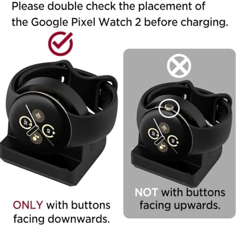 Elevate Your Charging Routine with Miimall’s Premium Non-Slip Silicone Dock for Google Pixel Watch 2 – Ingenious Cable Management, Quick-Power Solution, and Stylish Design for Effortless Access and Enhanced Aesthetics (White)