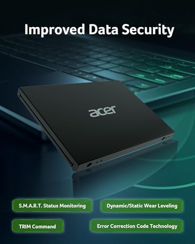 Acer SA100 960 GB SATA III Internal SSD – Achieve Blazing 560 MB/s Read Speeds with Advanced 3 D NAND Technology for Ultimate Durability, Ideal for Gamers and Creative Professionals Seeking Exceptional Storage Solutions!