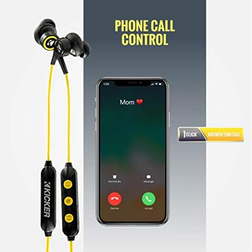 Experience Superior Sound with KICKER TWS2 True Wireless Earbuds – Bluetooth Earbuds Featuring Advanced Noise Cancelling, USB-C Fast Charging Case, and 24-Hour Playtime for Seamless Connectivity with Android & i OS Devices – Ideal for Music, Calls, and On-the-Go Audio Enjoyment