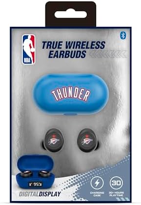 SOAR NBA True Wireless Earbuds v.7 – Oklahoma City Thunder Edition: Ultimate Freedom and High-Fidelity Sound for True Fans Featuring Bluetooth 5.0 Connectivity and Ergonomic Comfort for All-Day Listening Enjoyment