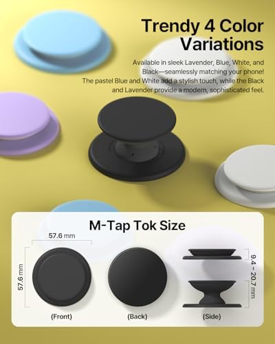 Transform Your i Phone Experience with the Sinjimoru Mag Safe Soft Silicone Phone Grip in M-Tap Tok Blue – Unmatched Comfort and Secure One-Touch Handling for i Phone 16/15/14/13/12 Models – Optimize Your Connectivity with Superior Magnetic Grip and Ultra-Lightweight Design for Effortless Everyday Use