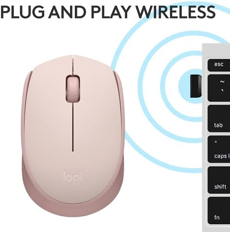 Logitech M170 Wireless Mouse – Ultra-Responsive Optical Tracking, Ambidextrous Design for All Users, 2.4 GHz USB Mini Receiver, 12-Month Battery Life, Perfect for PC, Mac & Laptop – Elevate Your Productivity with Seamless Wireless Freedom