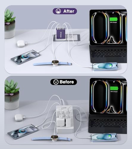 Efficient 50 W Dual USB-C Wall Charger Duo – Rapid Multi-Device Power Adapter for i Phone 16/15/14/13/12, i Pads, and Android Smartphones – Compact Fast Charging Solution for On-the-Go Professionals